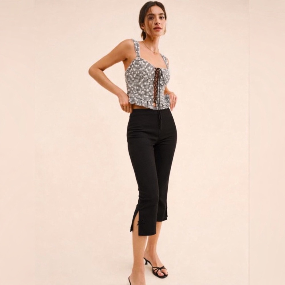 For Love & Lemons Black Cropped Capris